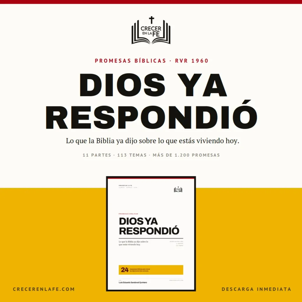 Portada del ebook Dios ya respondió, promesas bíblicas de Crecer en la Fe