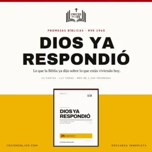 Portada del ebook Dios ya respondió, promesas bíblicas de Crecer en la Fe